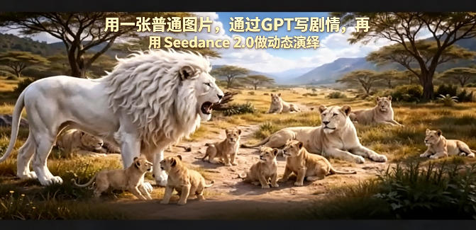 用一张普通图片，通过GPT写剧情，再用Seedance 2.0做动态演绎，居然能生成迪士尼风格搞笑动画-问小徐资源库