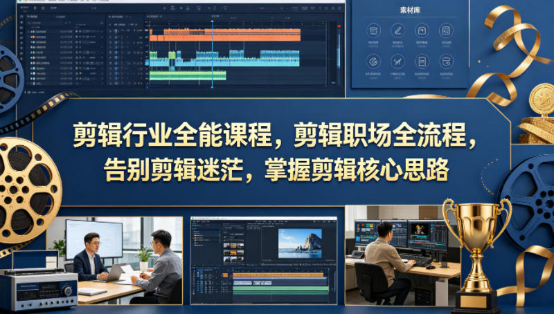 剪辑行业全能课程，剪辑职场全流程，告别剪辑迷茫，掌握剪辑核心思路-问小徐资源库