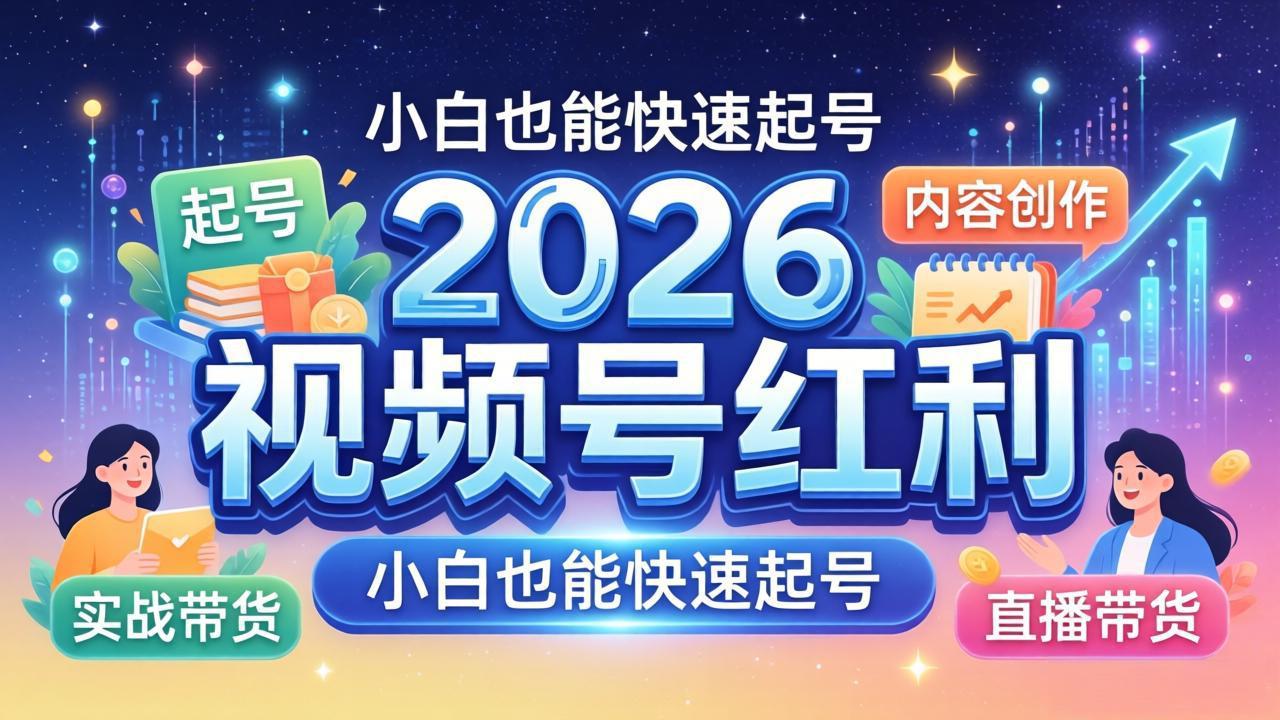 2026视频号红利实战营，大佬亲授起号、内容、直播、IP、投流、私域、矩阵全套落地打法-问小徐资源库
