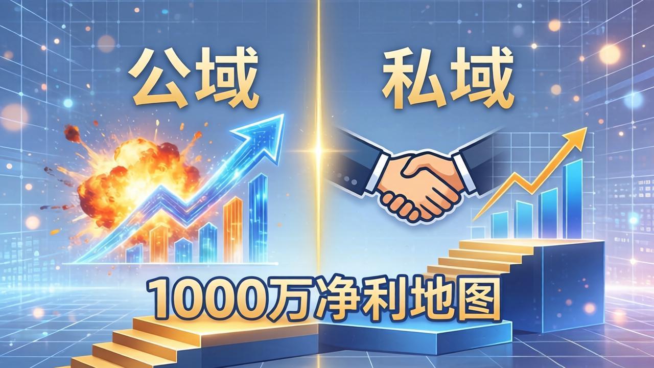 公域玩命出爆款，私域悄悄做成交：这套AI内训课，2026给你打通1000万净利的地图-问小徐资源库