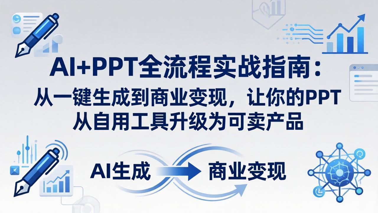 AI+PPT全流程实战指南-更新4月21：从一键生成到商业变现，让你的PPT从自用工具升级为可卖产品-问小徐资源库