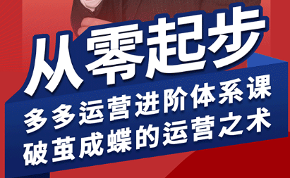 海神·拼多多运营进阶系统课(更新2026)-问小徐资源库