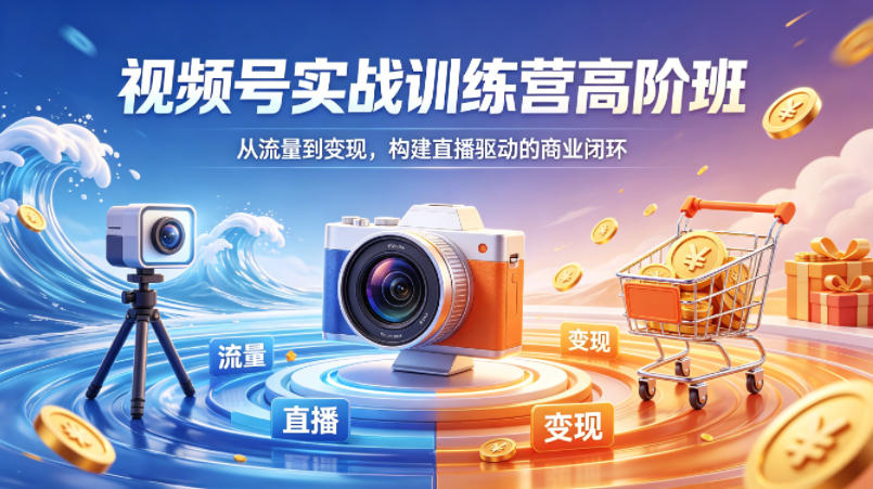 视频号实战训练营高阶班，从流量到变现，构建直播驱动的商业闭环(26年4月)-问小徐资源库