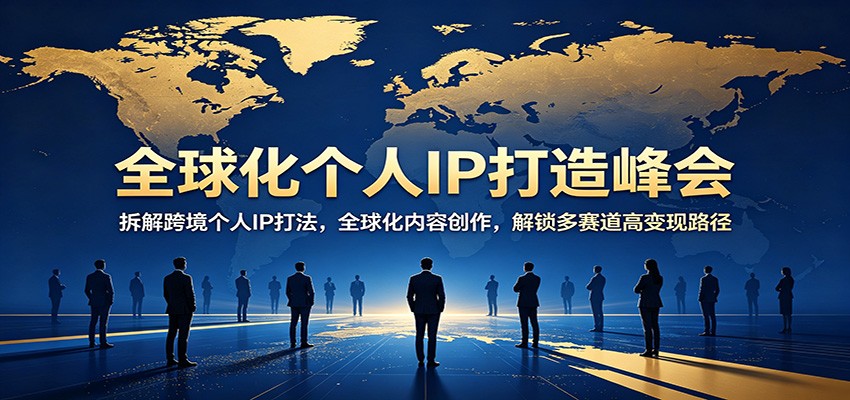 全球化个人IP打造峰会：拆解跨境个人IP打法，全球化内容创作，解锁多赛道高变现路径-问小徐资源库