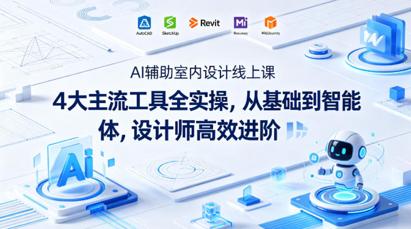 AI辅助室内设计线上课｜4大主流工具全实操，从基础到智能体，设计师高效进阶-问小徐资源库