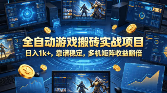 全自动游戏搬砖实战项目，日入1k+，靠谱稳定，多机矩阵收益翻倍【揭秘】-问小徐资源库