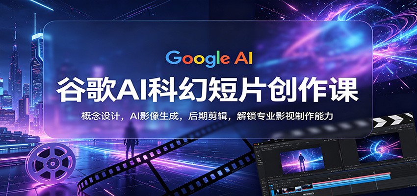 谷歌AI科幻短片创作课：概念设计，AI影像生成，后期剪辑，解锁专业影视制作能力-问小徐资源库