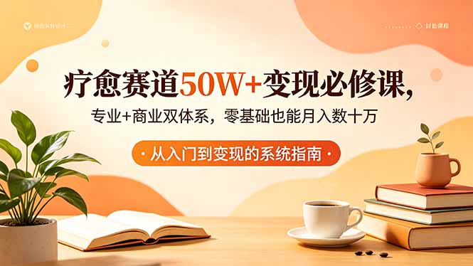 疗愈赛道50W+变现必修课,专业+商业双体系,零基础也能月入数十万-问小徐资源库