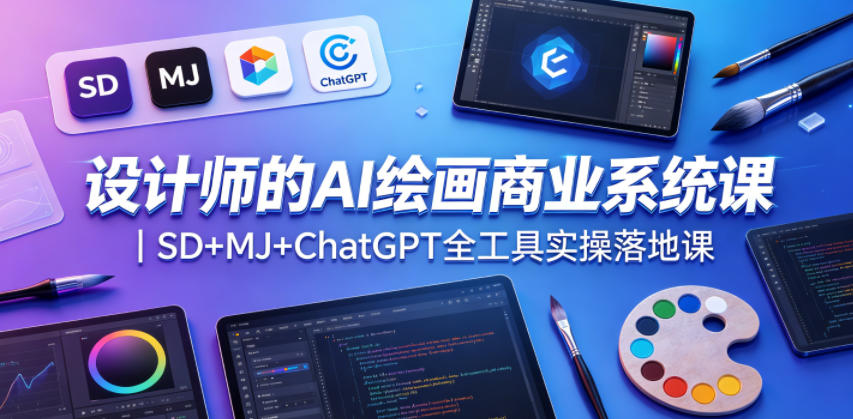设计师的AI绘画商业系统课｜SD+MJ+ChatGPT全工具实操落地课-问小徐资源库