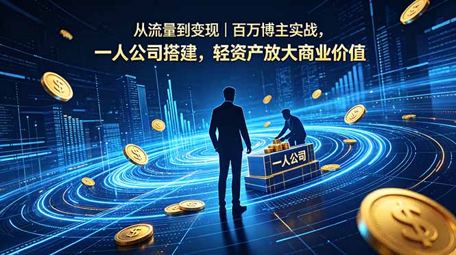 从流量到变现｜百万博主实战，一人公司搭建，轻资产放大商业价值-问小徐资源库