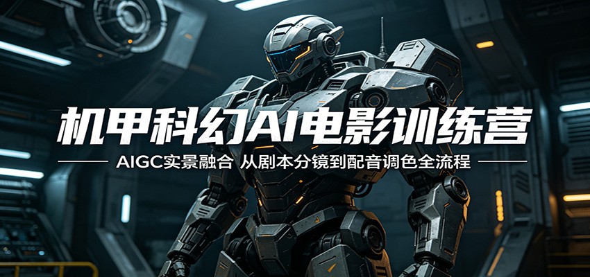 机甲科幻AI电影训练营：AIGC实景融合，从剧本分镜到配音调色全流程-问小徐资源库