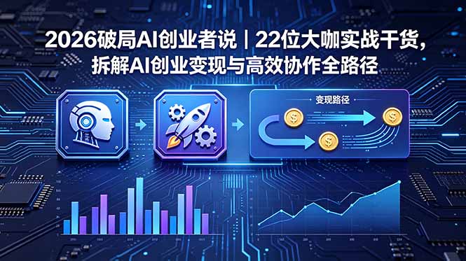 2026 破局 AI 创业者说｜22 位大咖实战干货，拆解 AI 创业变现与高效协作全路径-问小徐资源库