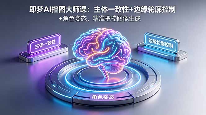 即梦AI控图大师课：主体一致性+边缘轮廓控制+角色姿态，精准把控图像生成-问小徐资源库