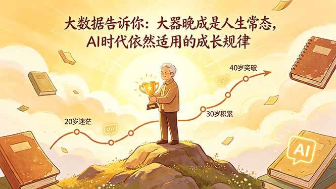 付费文章：大数据告诉你：大器晚成是人生常态，AI 时代依然适用的成长规律-问小徐资源库