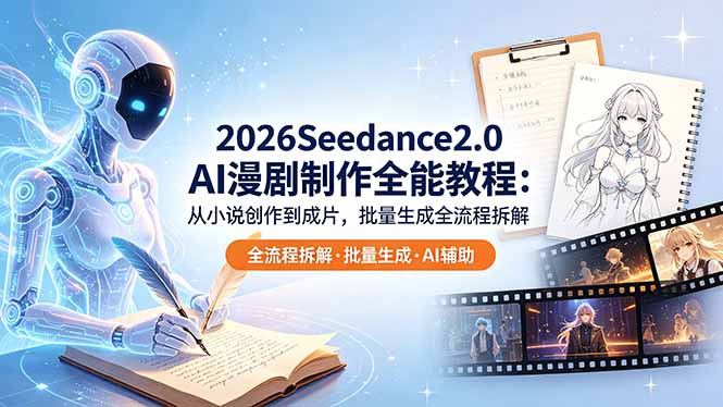 2026Seedance2.0 AI制作全能教程:从小说创作到成片,批量生成全流程拆解-问小徐资源库
