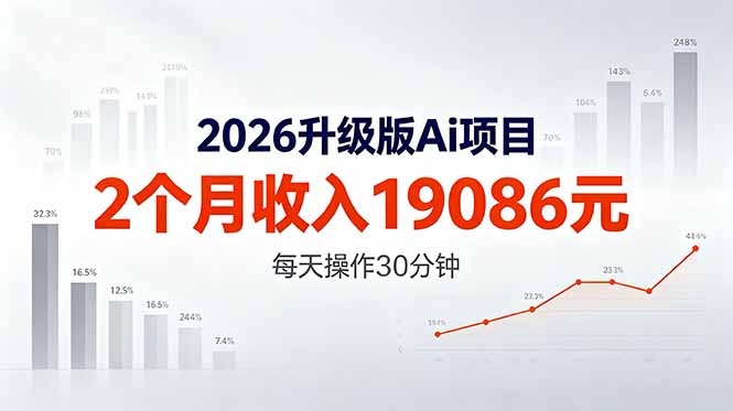 2026升级版Ai任务，2个月收入19086元，熟练后每天操作30分钟！-问小徐资源库