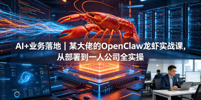 AI+业务落地｜某大佬的OpenClaw小龙虾实战课，从部署到一人公司全实操-问小徐资源库