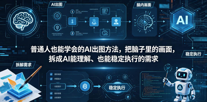 普通⼈也能学会的AI出图⽅法，把脑子里的画面，拆成AI能理解、也能稳定执行的需求【文档】-问小徐资源库