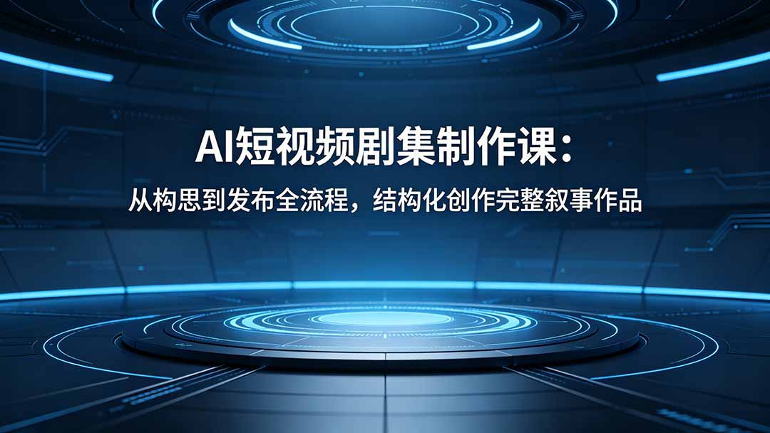 AI短视频剧集制作课：从构思到发布全流程，结构化创作完整叙事作品-问小徐资源库