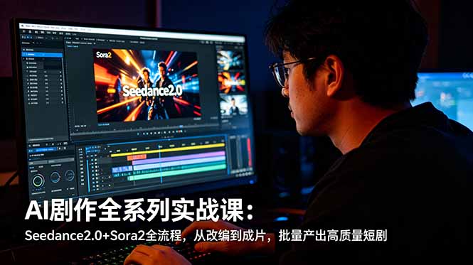 AI剧作全系列实战课：Seedance2.0+Sora2全流程，从改编到成片，批量产出高质量短剧-问小徐资源库