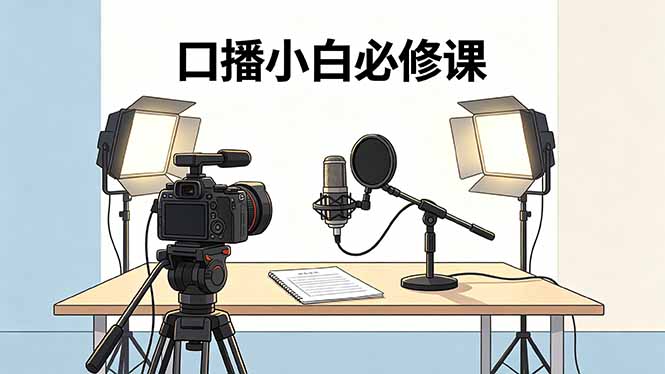 口播小白必修课：录像收音灯光设备+脚本撰写，搭专业级录制场景-问小徐资源库