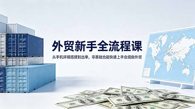 外贸新手全流程课：从手机环境搭建到出单，零基础也能快速上手合规做外贸-问小徐资源库