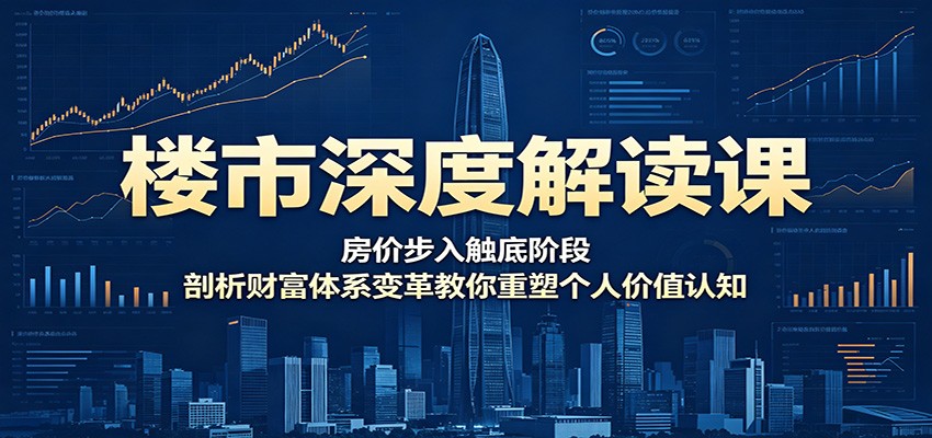 楼市深度解读课：房价步入触底阶段，剖析财富体系变革教你重塑个人价值认知-问小徐资源库