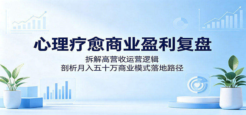 心理疗愈商业盈利复盘:拆解高营收运营逻辑,剖析月入五十万商业模式落地路径-问小徐资源库