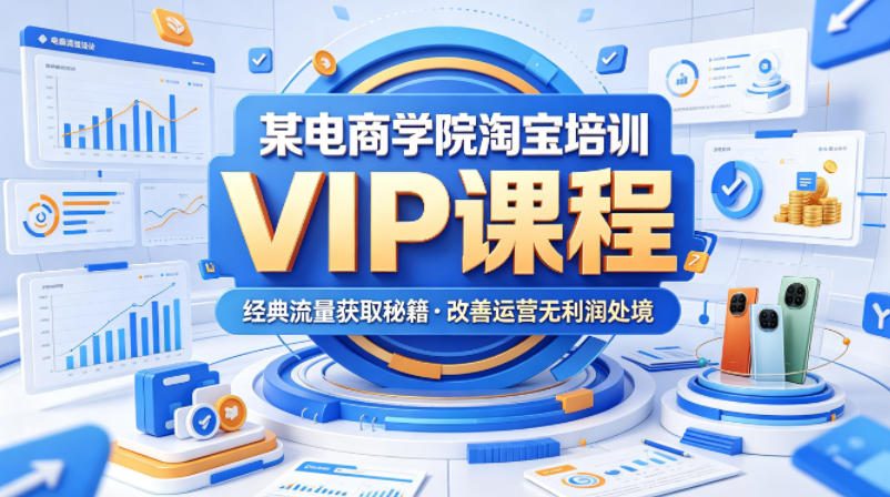 某电商学院淘宝培训VIP课程，各种经典有用的流量获取秘籍，改善运营产品没利润的处境(2026年5月)-问小徐资源库