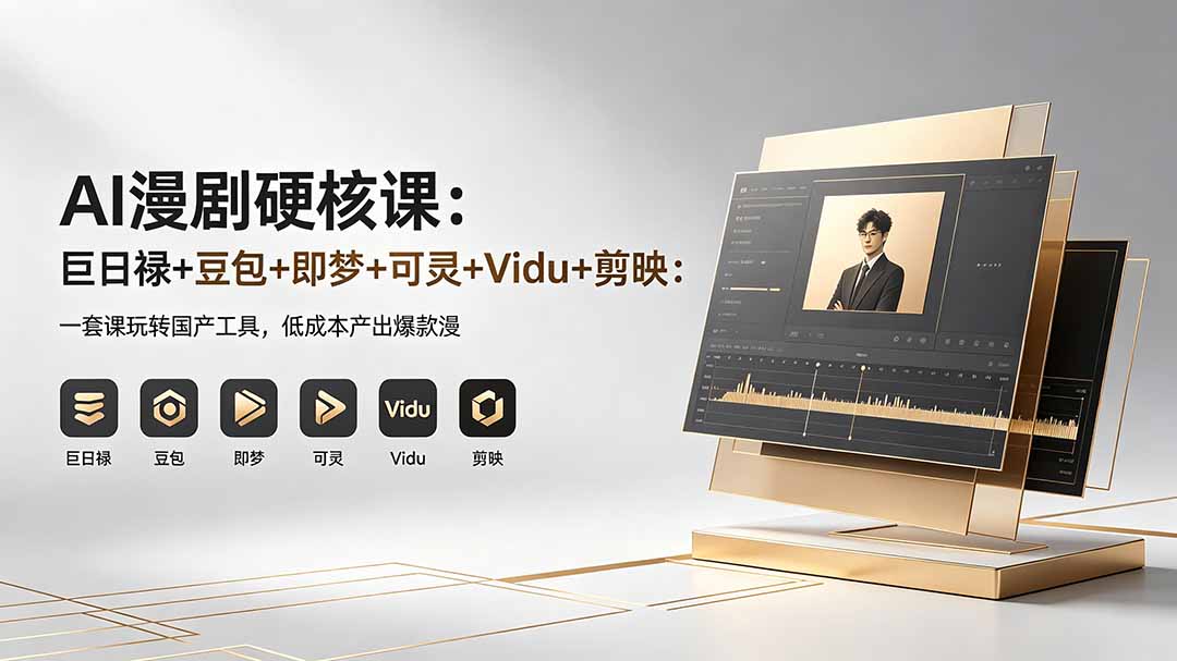 AI漫剧硬核课：巨日禄+豆包+即梦+可灵+Vidu+剪映：一套课玩转国产工具，低成本产出爆款漫剧-问小徐资源库