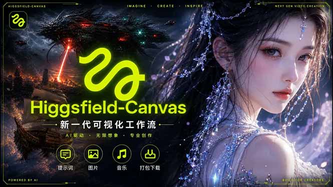 Higgsfield Canvas AI视频制作详解,节点式工作流搭建,重构新式视频创作完整教程-问小徐资源库