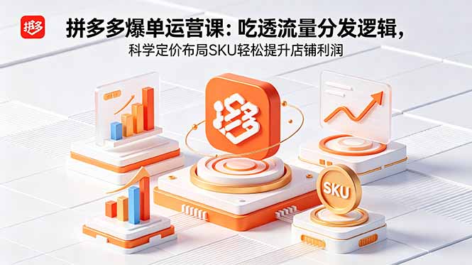 拼多多爆单运营实战课：吃透流量分发逻辑，科学定价布局SKU轻松提升店铺利润-问小徐资源库