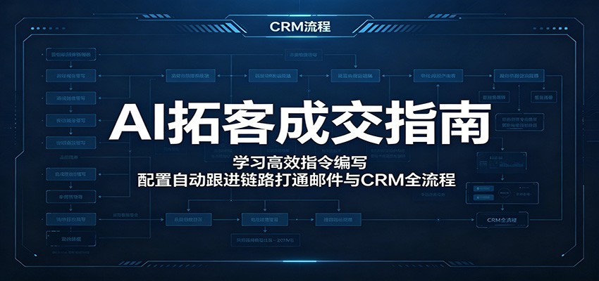 AI拓客成交指南：学习高效指令编写，配置自动跟进链路打通邮件与CRM全流程-问小徐资源库
