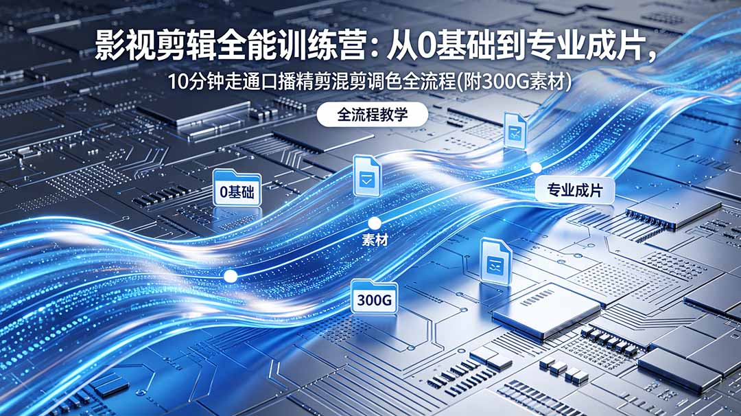2026影视剪辑全能实战课｜0基础到专业成片，全流程教学，高清带300G素材-问小徐资源库