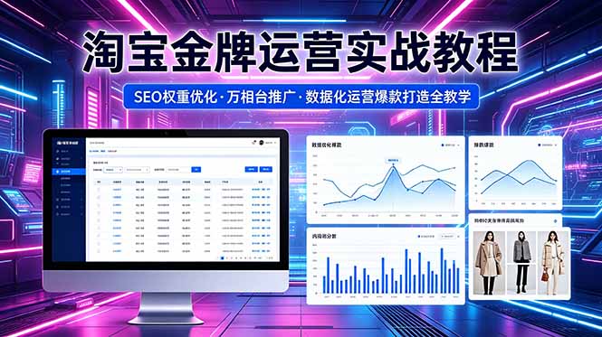 2026 淘宝金牌运营实战教程，SEO权重优化万相台推广，数据化运营爆款打造全教学-问小徐资源库