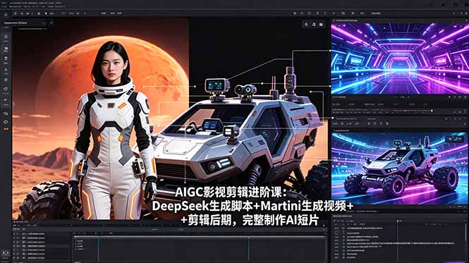 AIGC影视剪辑进阶课：DeepSeek生成脚本+Martini生成视频+剪辑后期，完整制作AI短片-问小徐资源库