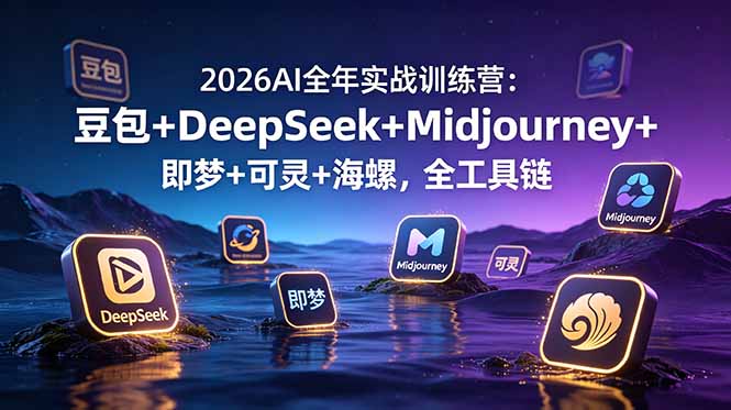 2026AI全年实战训练营：豆包+DeepSeek+Midjourney+即梦+可灵+海螺，全工具链-问小徐资源库