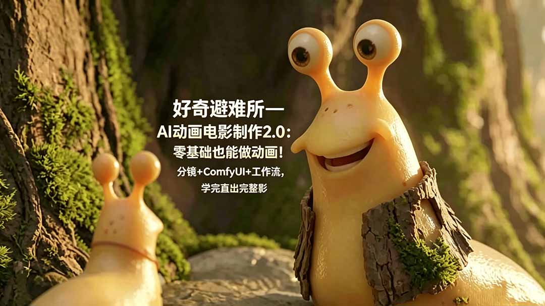 好奇避难所—AI动画电影制作2.0：零基础也能做动画！分镜+ComfyUI+工作流，学完直出完整影片-问小徐资源库
