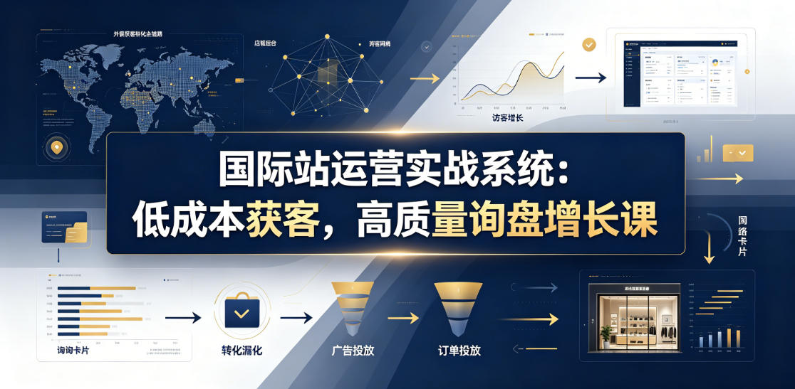 国际站运营实战系统：低成本获客，高质量询盘增长课(更新26年)-问小徐资源库