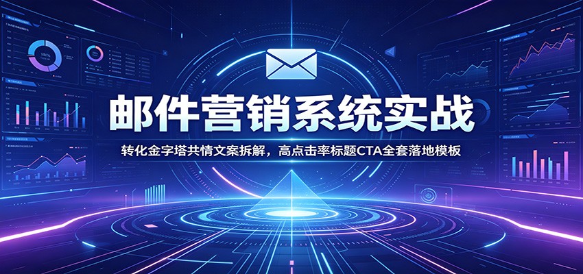 邮件营销系统实战：转化金字塔共情文案拆解，高点击率标题CTA全套落地模板-问小徐资源库