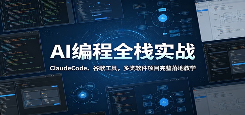 AI编程全栈实战：ClaudeCode、谷歌工具，多类软件项目完整落地教学-问小徐资源库