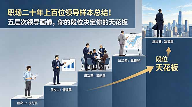 付费文章：职场二十年上百位领导样本总结！五层次领导画像，你的段位决定你的天花板-问小徐资源库