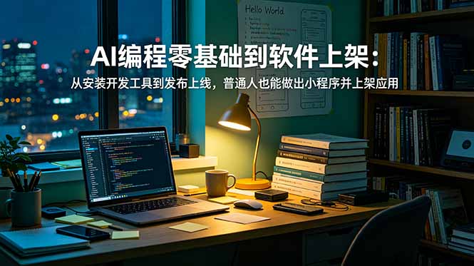 AI编程零基础到软件上架：从安装开发工具到发布上线，普通人也能做出小程序并上架应用商店-问小徐资源库