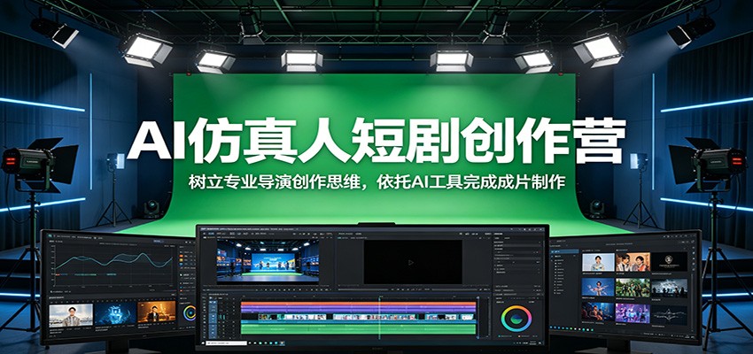 AI仿真人短剧创作营：树立专业导演创作思维，依托AI工具完成成片制作-问小徐资源库