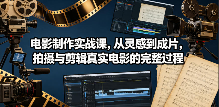 电影制作实战课，从灵感到成片，拍摄与剪辑真实电影的完整过程【原创双语字幕】-问小徐资源库