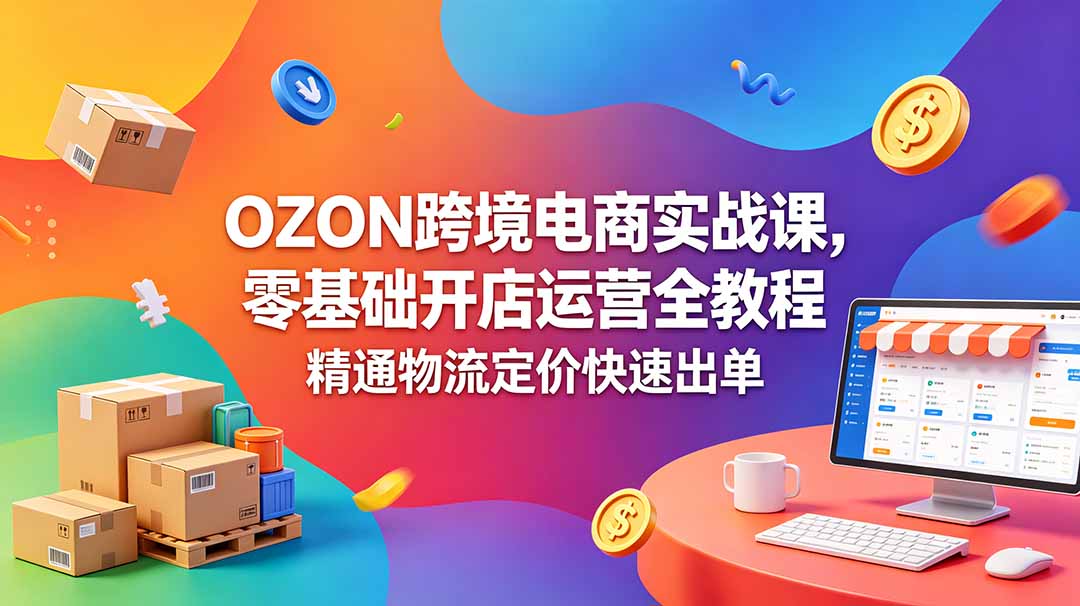OZON 跨境电商实战课，零基础开店运营全教程，精通物流定价快速出单-问小徐资源库