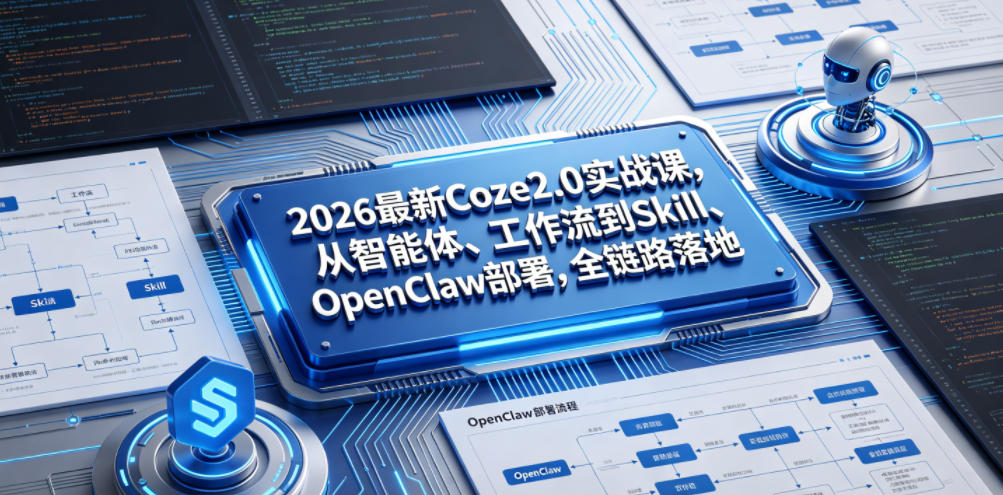 2026最新Coze2.0实战课,从智能体、工作流到Skill、OpenClaw部署,全链路落地-问小徐资源库