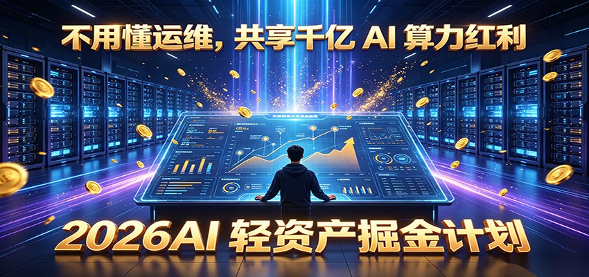不用懂运维，共享千亿 AI 算力红利，2026AI 轻资产掘金计划-问小徐资源库