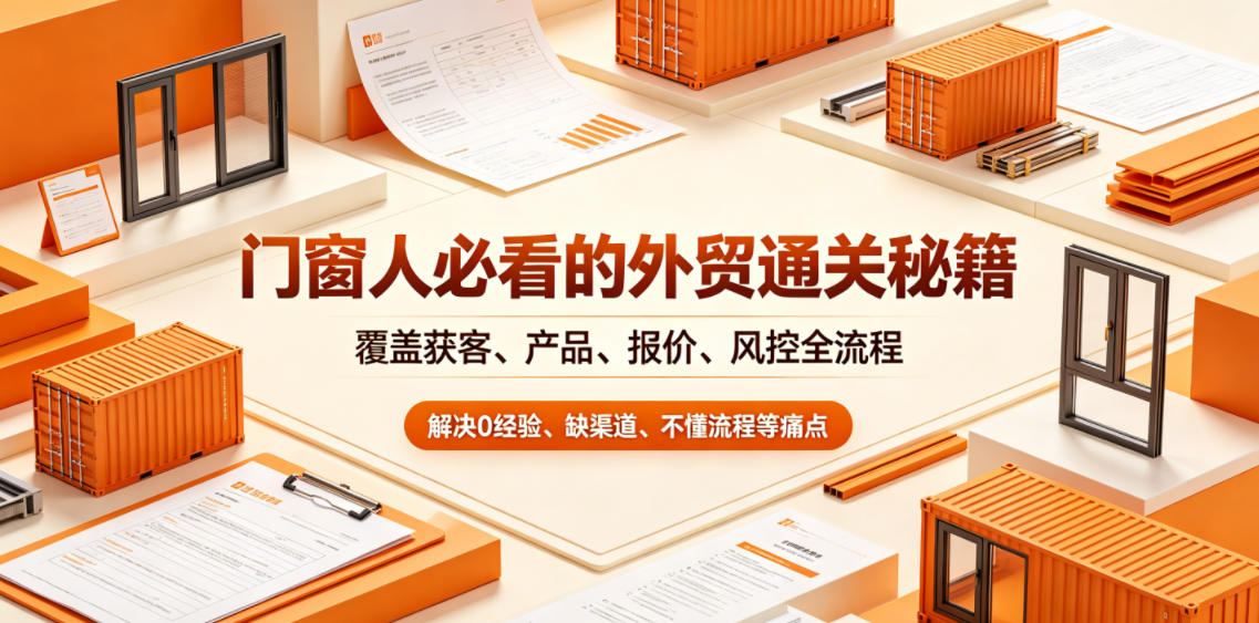 门窗人必看的外贸通关秘籍，块覆盖获客、产品、报价、风控全流程，解决0经验、缺渠道、不懂流程等痛点-问小徐资源库