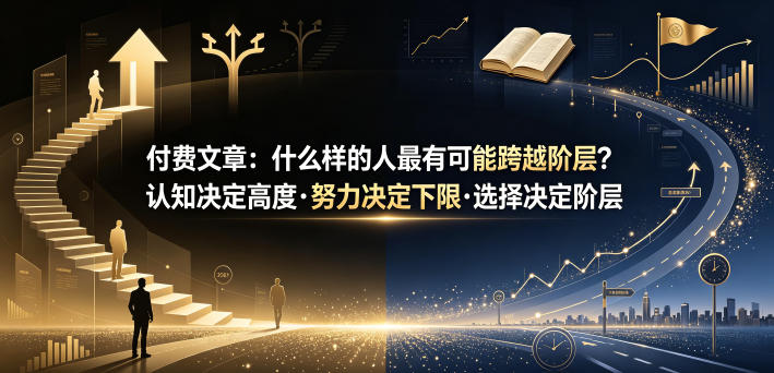 付费文章：什么样的人最有可能跨越阶层？认知决定高度·努力决定下限·选择决定阶层-问小徐资源库